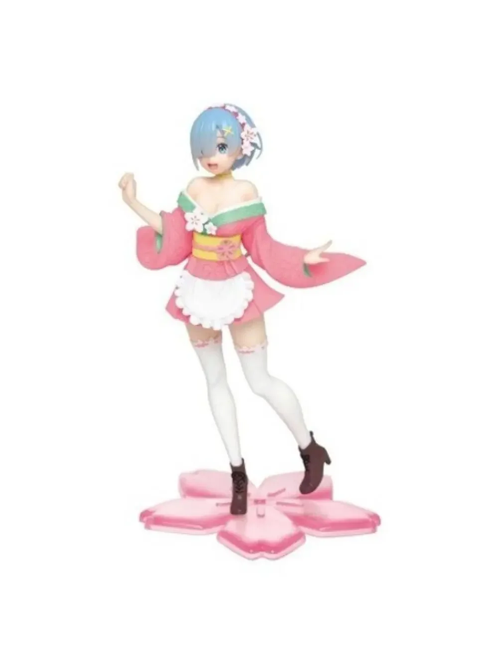 Taito Rem Anime Figure Re:Zero Pink Sakura Maid Outfit Kimono Style